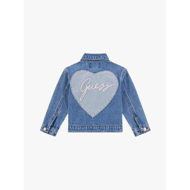 Guess Rigid denim jacket w/heart K5RL01-D45E0-BCLW large