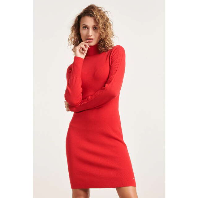Smashed Lemon 23839 turtle neck jurk | 23839-450-3XL large