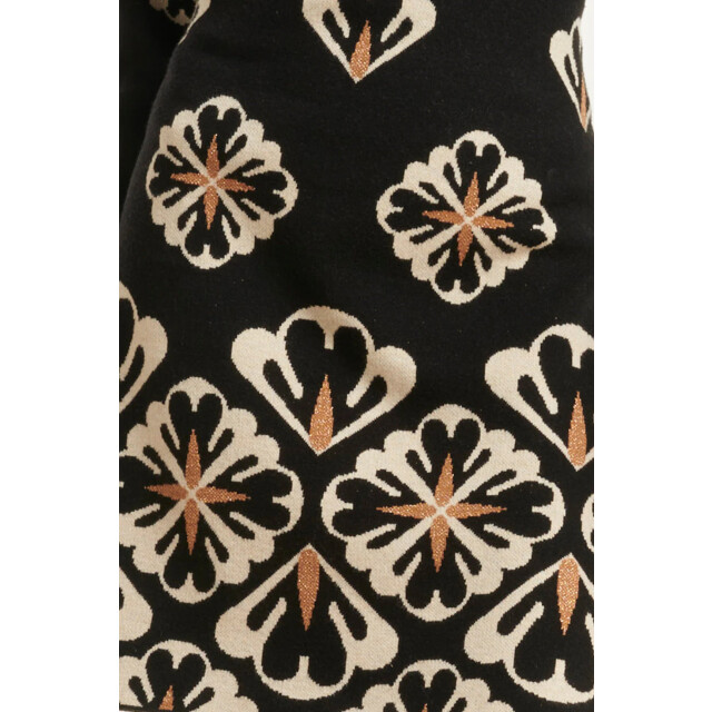 Smashed Lemon 24779 e gebreide jurk met grafische bloemenprint | 24779-999-720 large