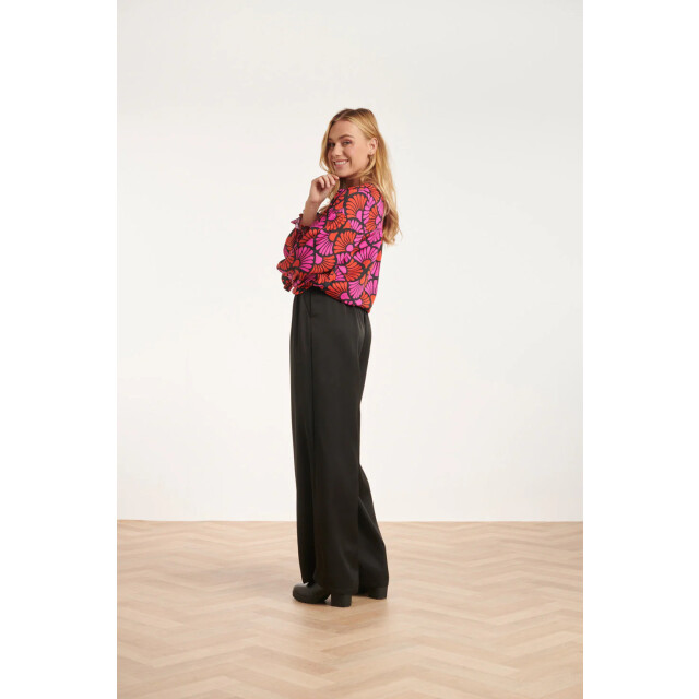 Smashed Lemon 24592 wijde satijnen e broek | 24592-999-XXL large