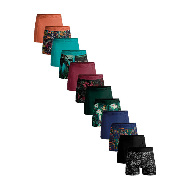 Muchachomalo Heren 12-pack boxershorts print/effen U-GOLDEN1010-14 large