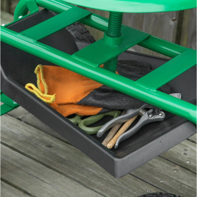 4goodz Tuinwagen met zitting, opbergmand voor tuingereedschap, verstelbare 3174484 large