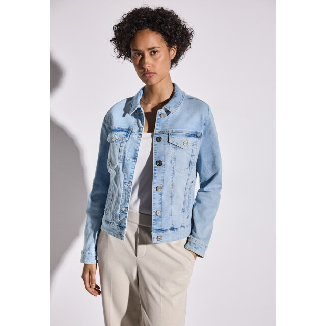 Street One a212419 qr denim-jacket,bleach wash A212419 large