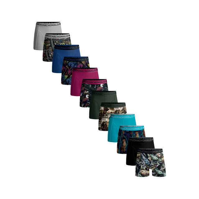 Muchachomalo Men 12 pack boxer hort print/olid giftbox 58983 large