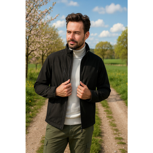 Cappuccino Italia Softshell zip jacket black cap-sof-zi-blk-XL large