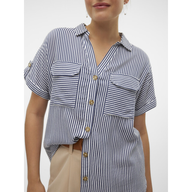 Vero Moda vmbumpy ss shirt wvn ga noos 10310139 india ink 06613.273.0001 large