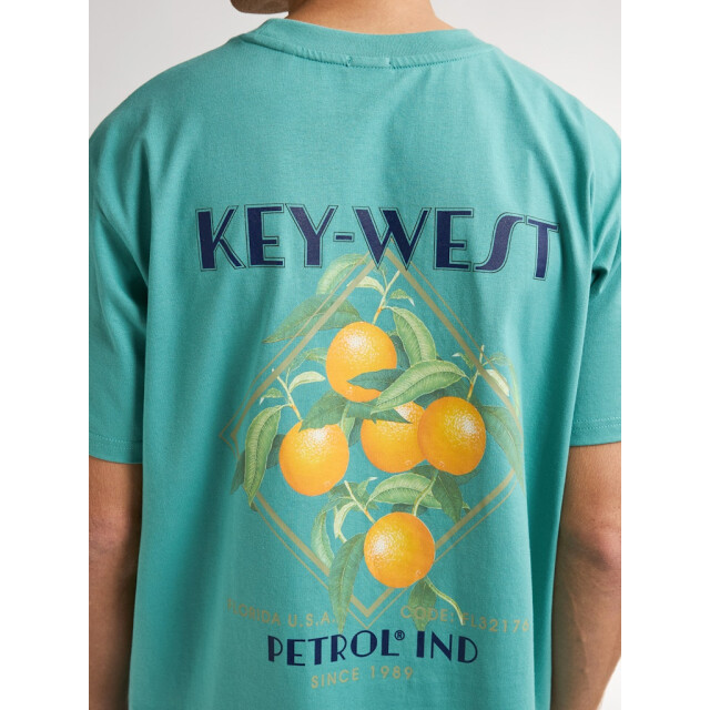 Petrol Industries men t-shirt ss classic print m-1050-tsr649 6169 aqua green 05011.369.0220 large