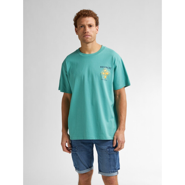 Petrol Industries men t-shirt ss classic print m-1050-tsr649 6169 aqua green 05011.369.0220 large