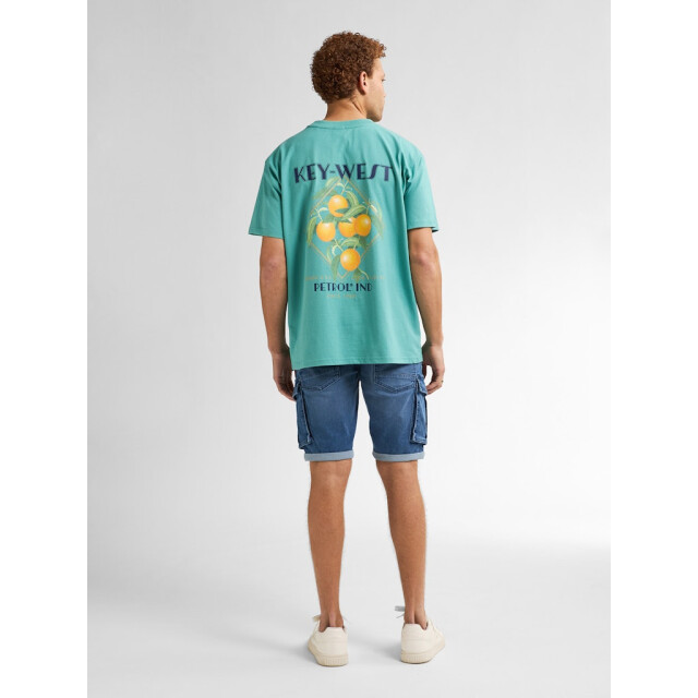 Petrol Industries men t-shirt ss classic print m-1050-tsr649 6169 aqua green 05011.369.0220 large