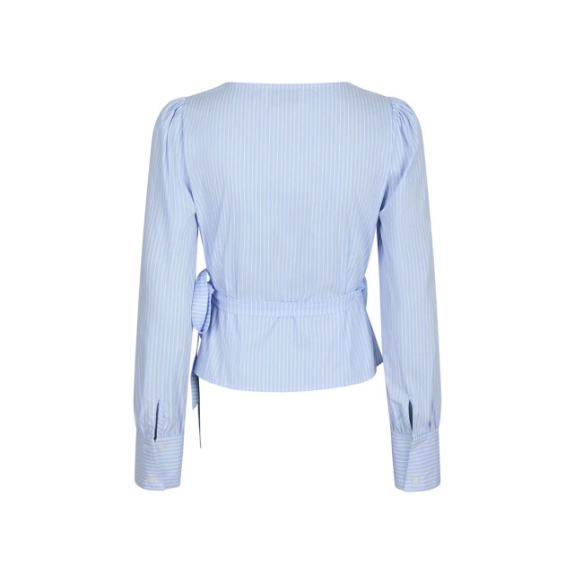 Neo Noir isabel stripe wrap blouse 163129 145 light blue 06613.210.0003 large