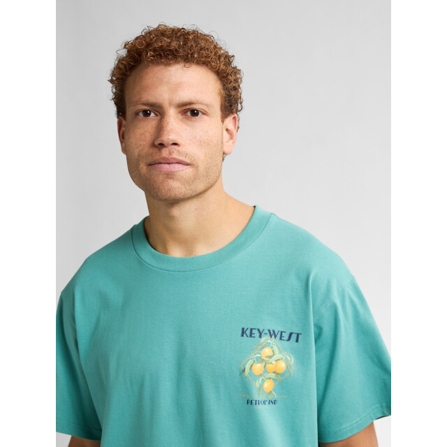 Petrol Industries men t-shirt ss classic print m-1050-tsr649 6169 aqua green 05011.369.0220 large