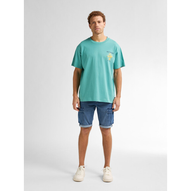 Petrol Industries men t-shirt ss classic print m-1050-tsr649 6169 aqua green 05011.369.0220 large