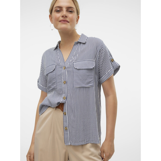 Vero Moda vmbumpy ss shirt wvn ga noos 10310139 india ink 06613.273.0001 large