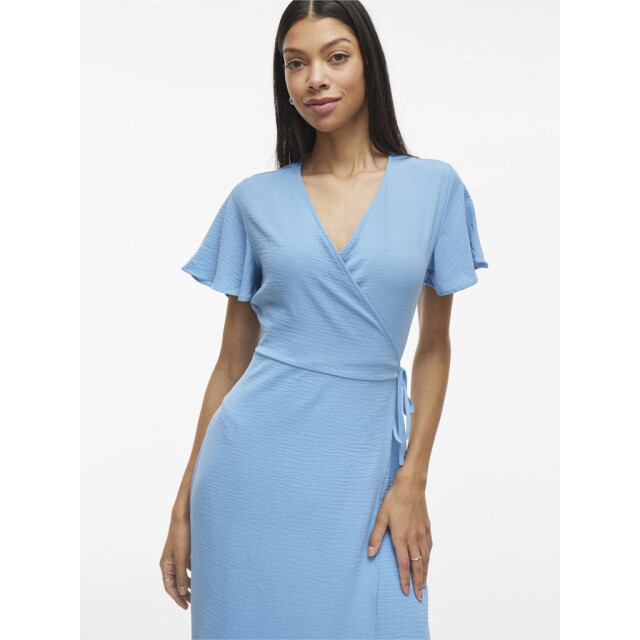 Vila vilovie s/s wrap midi dress noos 14059666 blissful 06311.211.0007 large