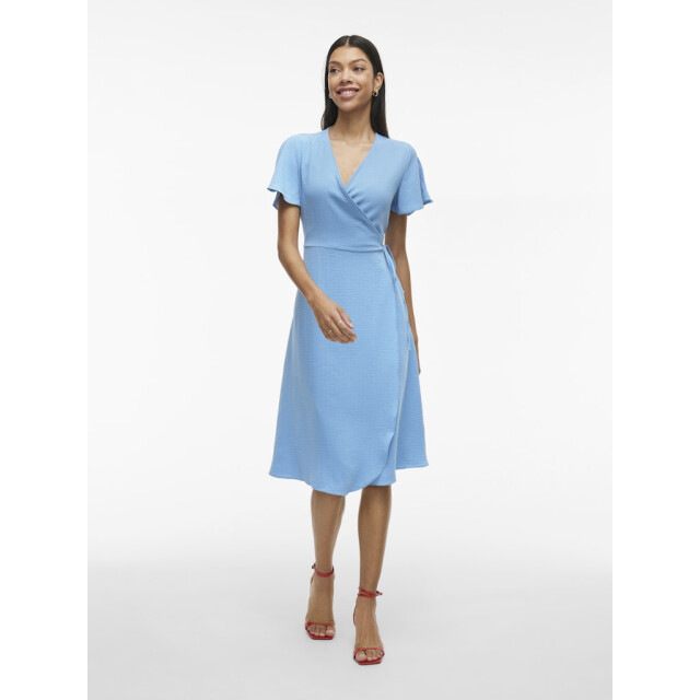 Vila vilovie s/s wrap midi dress noos 14059666 blissful 06311.211.0007 large