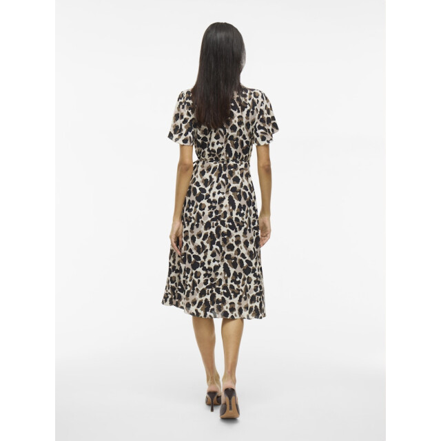 Vila vilovie s/s wrap midi dress noos 14059666 birch 06311.849.0008 large