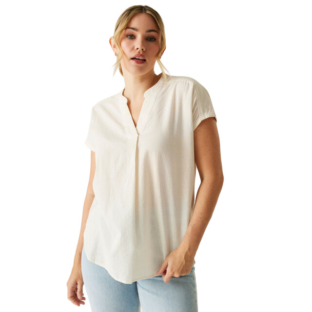 Regatta Dames rianne v hals shirt UTRG11640_lightvanilla large