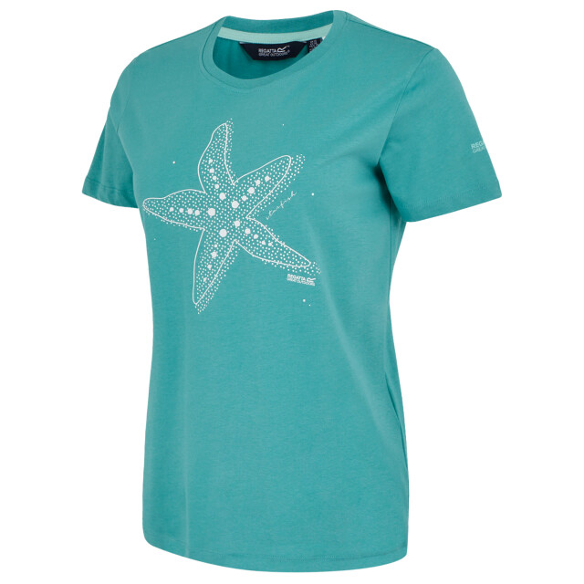 Regatta Dames filandra vx zeesterren t-shirt UTRG11610_turquoise large