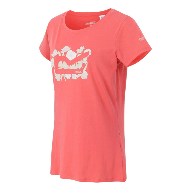 Regatta Dames breezed bloemen t-shirt UTRG11643_peachbloom large