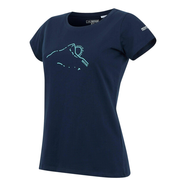 Regatta Dames breezed v mountain t-shirt UTRG11667_navy large