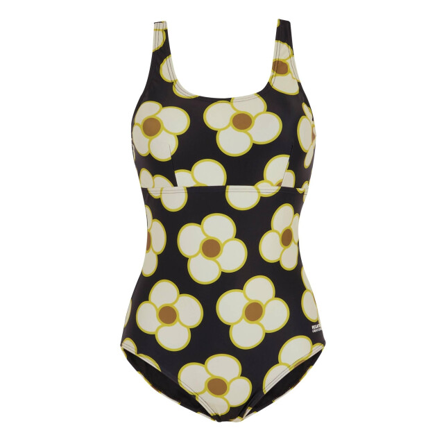 Regatta Dames orla kiely spinning flower eendelig zwempak UTRG11666_black large