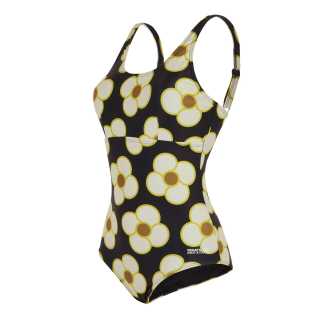 Regatta Dames orla kiely spinning flower eendelig zwempak UTRG11666_black large