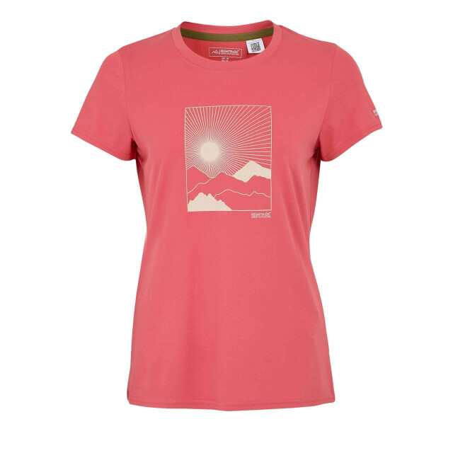 Regatta Dames fingal mountain stretch t-shirt UTRG11658_peachbloom large