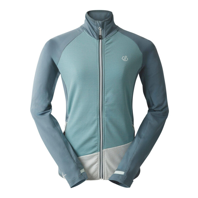 Dare2b Dames emerging core stretch midlayer UTRG11688_elementgreyaquiferchalkblue large