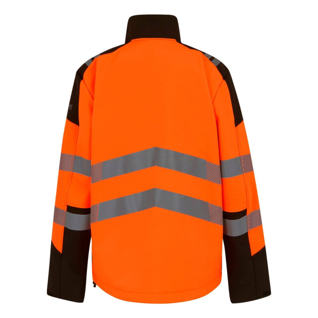 Regatta Heren hi-vis 3 layer soft shell jas UTRG11719_blackorange large