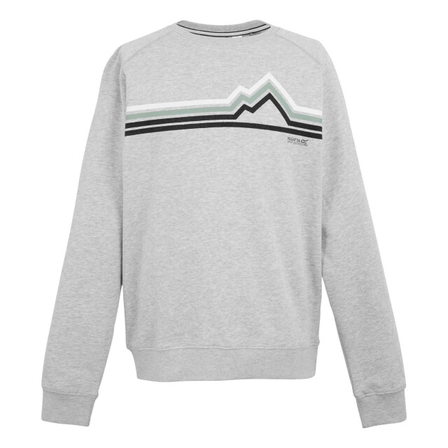 Regatta Heren nithsdale linear mountain crew hals sweatshirt UTRG11757_greymarl large