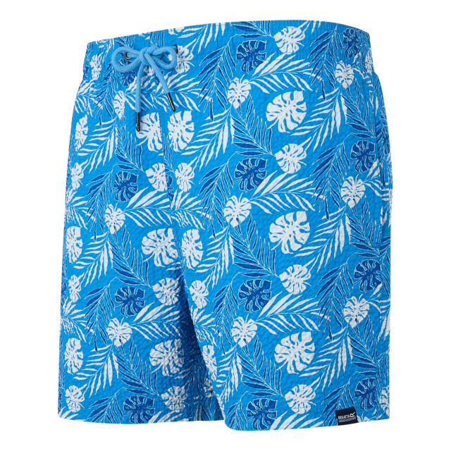 Regatta Heren loras leaf seersucker zwemshort UTRG11779_elysiumblue large