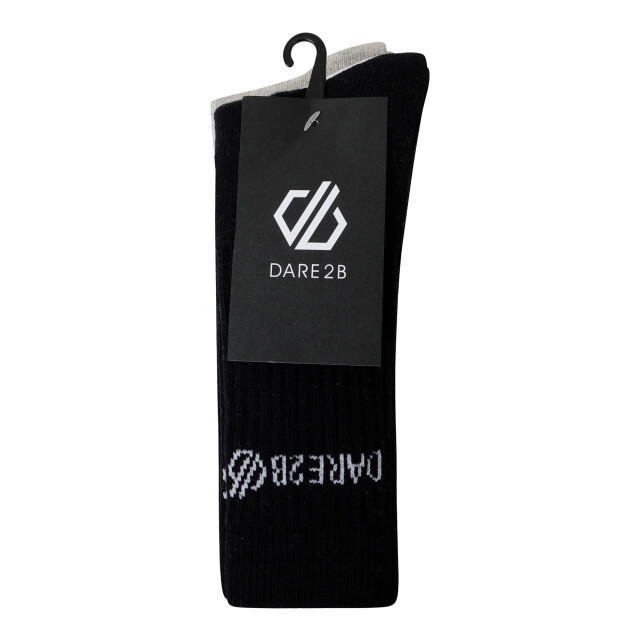 Dare2b Unisex volwassen bemanningsleden sokken (pakket van 3) UTRG11775_blackwhitegreymarl large