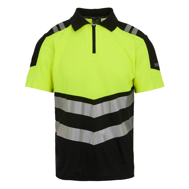Regatta Heren hi-vis poloshirt UTRG11781_blackyellow large