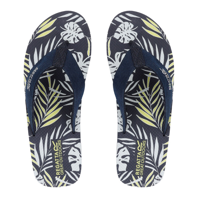 Regatta Heren rico leaf teenslippers UTRG11802_navy large