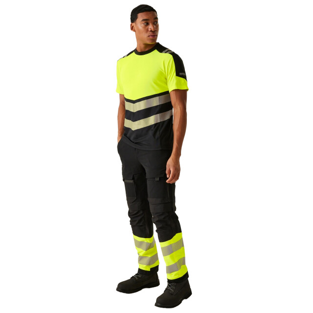 Regatta Heren high-vis t-shirt UTRG11818_blackyellow large