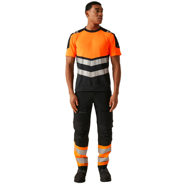 Regatta Heren high-vis t-shirt UTRG11818_blackorange large