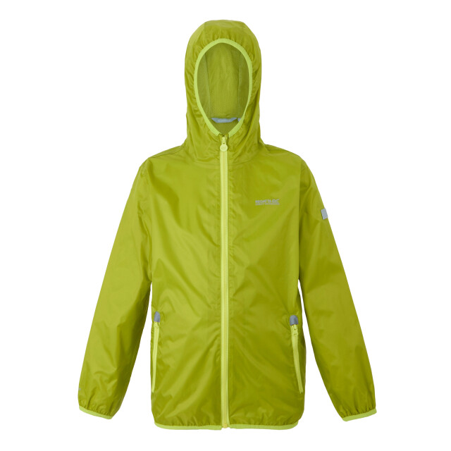 Regatta Groot buitenshuis kinderen/kinderen lever ii packaway rain jacket UTRG1885_grenoblegreenwildlime large