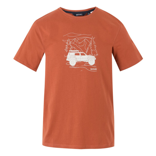 Regatta Heren cline ix jeep t-shirt UTRG11574_bakedclay large