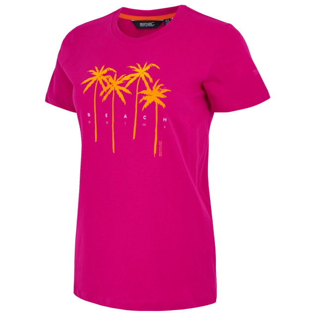 Regatta Dames filandra vx palm tree t-shirt UTRG11607_pinkfusion large