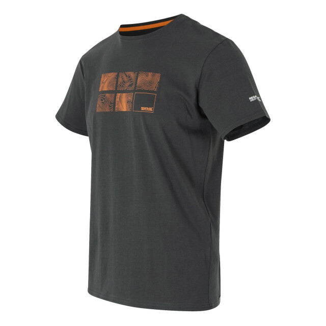 Regatta Heren breezed v abstract t-shirt UTRG11633_ash large