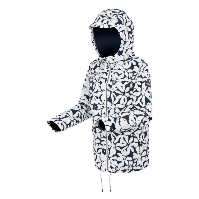 Regatta Dames bayletta ii floral waterdichte jas UTRG11364_navywhite large