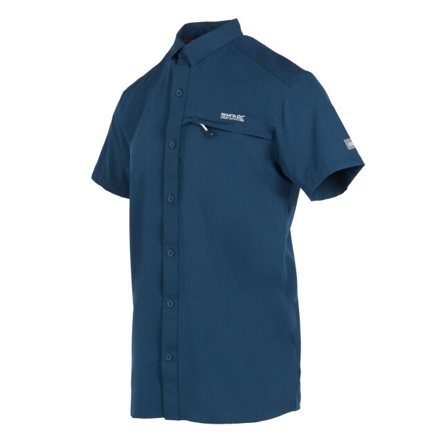 Regatta Heren packaway reisshirt met korte mouwen UTRG9759_moonlightdenim large