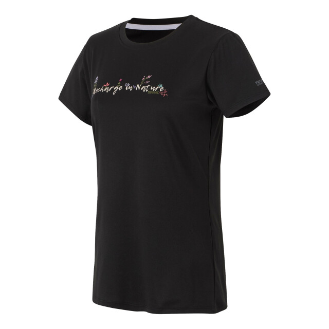 Regatta Dames fingal ix tekst t-shirt UTRG11397_black large