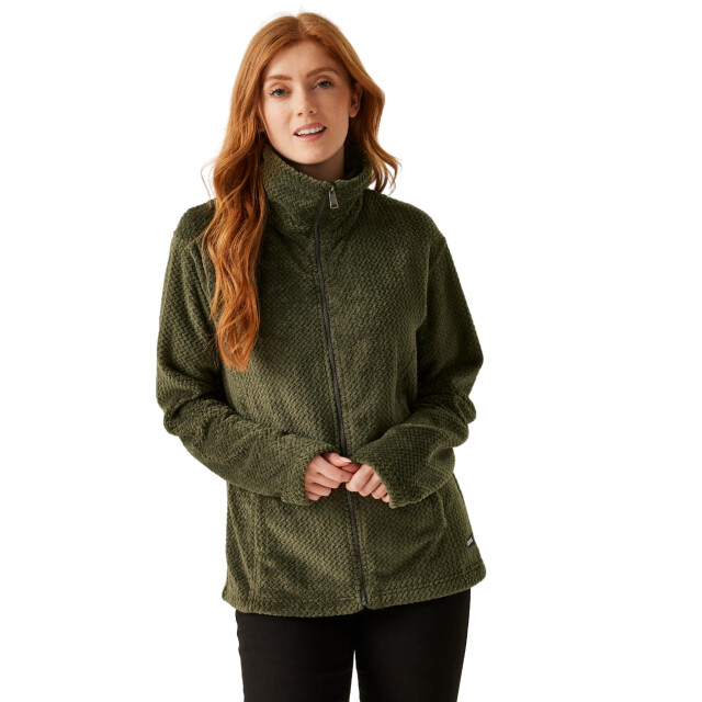 Regatta Dames heidy fluffy full zip fleecejack UTRG11094_darkkhaki large