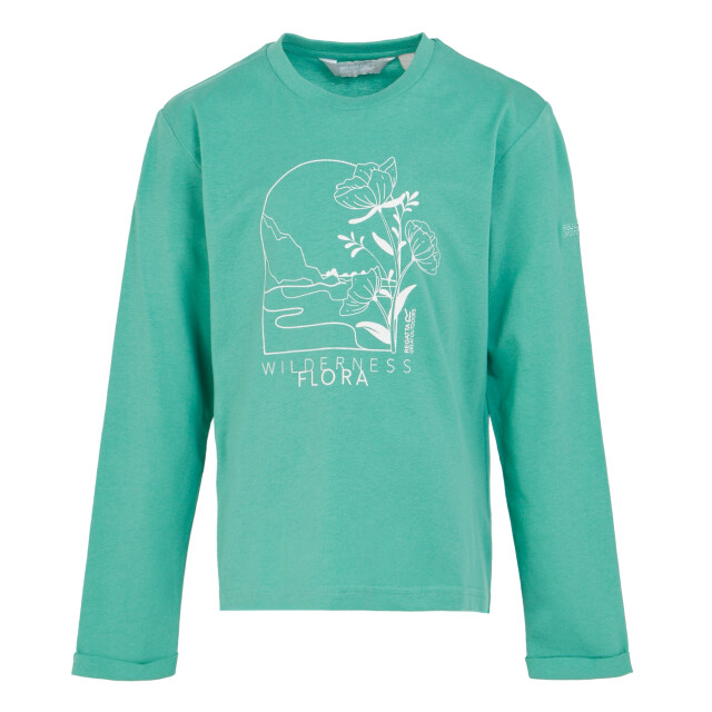 Regatta Kinderen/kinderen wenbie iii flower mountain t-shirt UTRG10896_dustygreen large