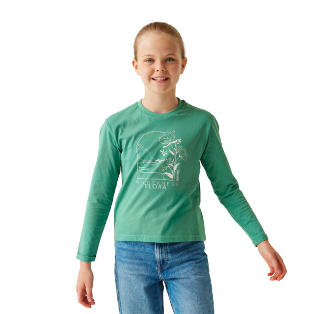 Regatta Kinderen/kinderen wenbie iii flower mountain t-shirt UTRG10896_dustygreen large