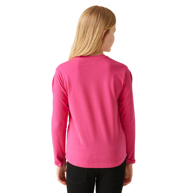 Regatta Kinderen/kinderen wenbie iii harten & bloemen t-shirt met lange mouwen UTRG10872_hotpink large