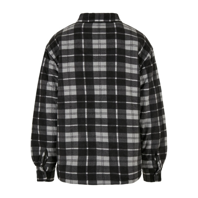 Urban Classics Heren geruite teddy gevoerde overhemdjas UTTN625_blackwhite large