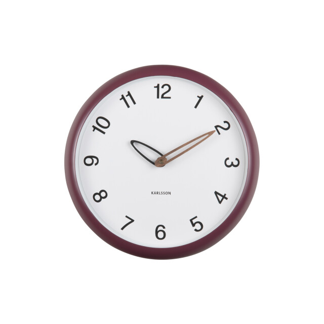 Karlsson wandklok bella dark mauve 3062103 large