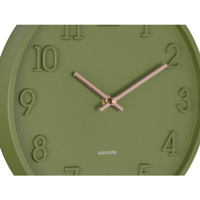 Karlsson wandklok calma army green 3062075 large